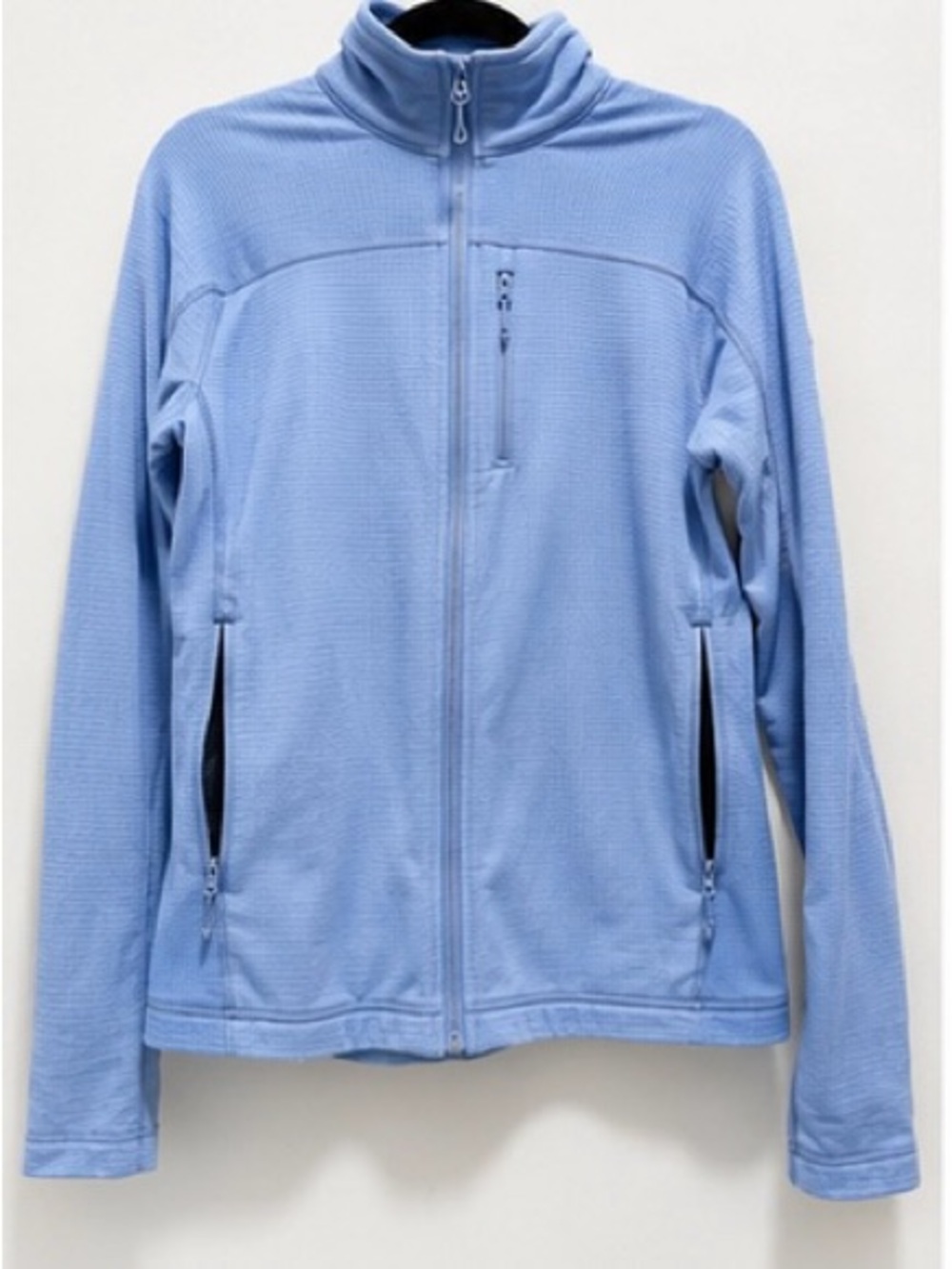 Fjällräven Abisko Lite Fleece Jacket Blue Waffle Grid Full Zip Women’s L